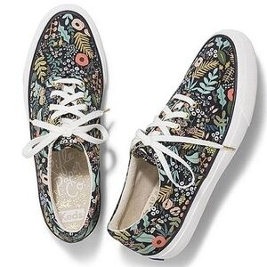 Rifle Paper Keds Lourdes Floral Anchor Shoes Casual Athleisure Sneaker WORN ONCE